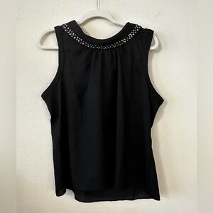 Banana Republic Black Rhinestone Sleeveless Blouse NWT